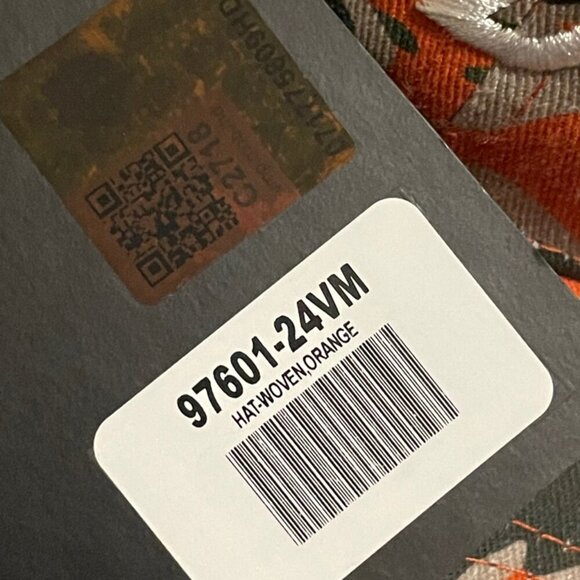 HARLEY DAVISON ADJUSTABLE CAMO HAT ORANGE GREEN RACING SNAPBACK BIKER CAP HARLEY - Picture 8 of 10